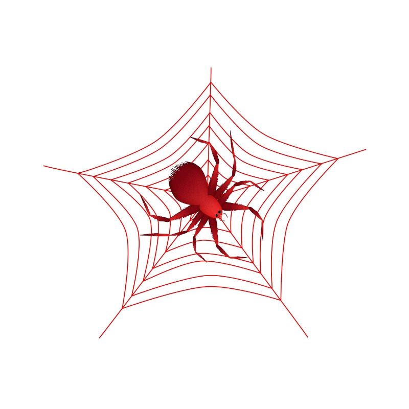 Spinne im Spinnennetz rote Spinne große Spinne