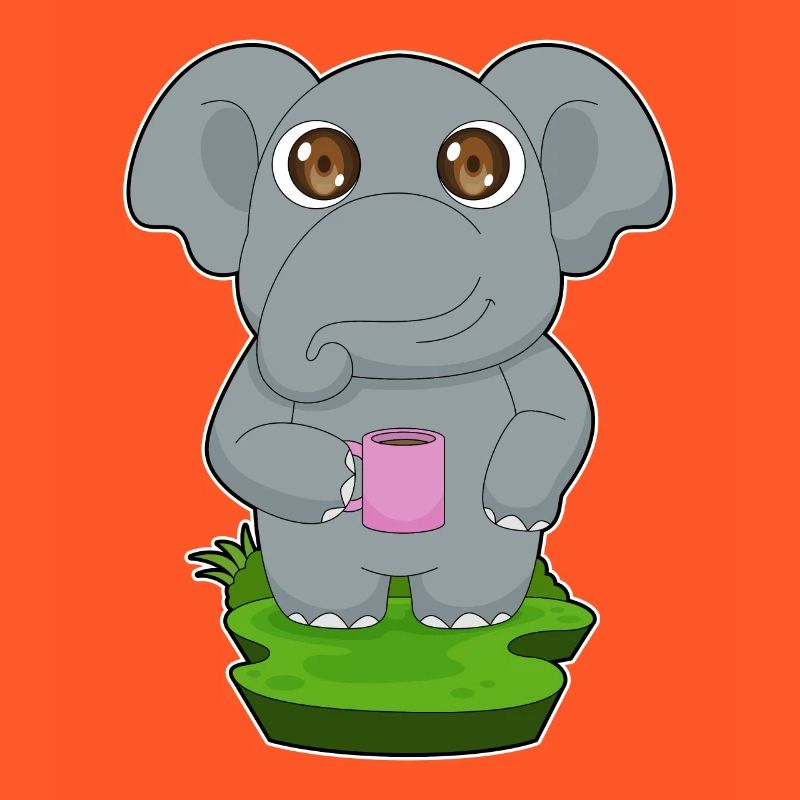 Elefant Kaffee Becher