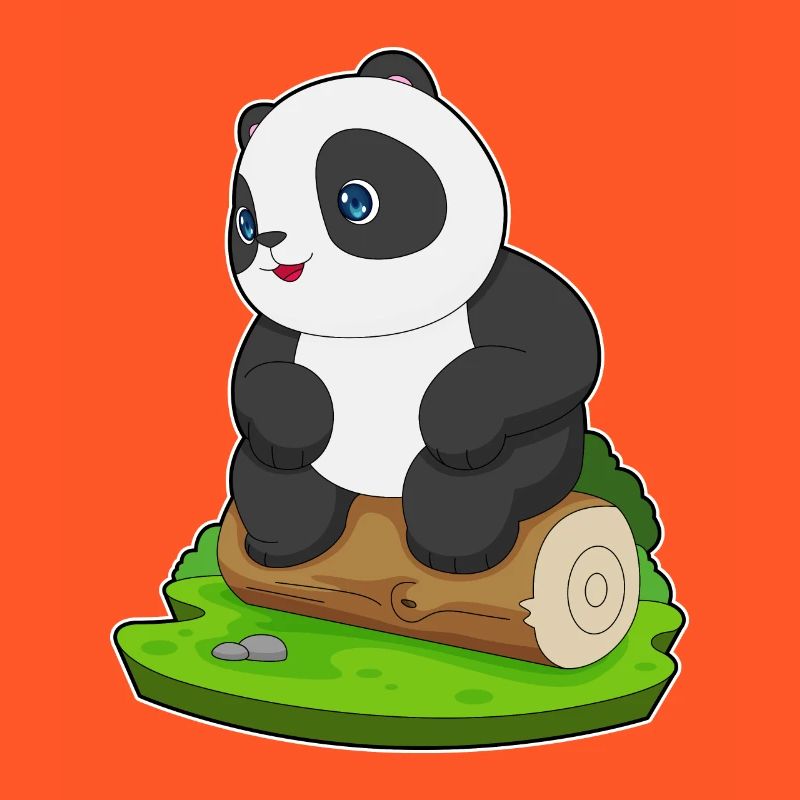 Panda Baumstamm
