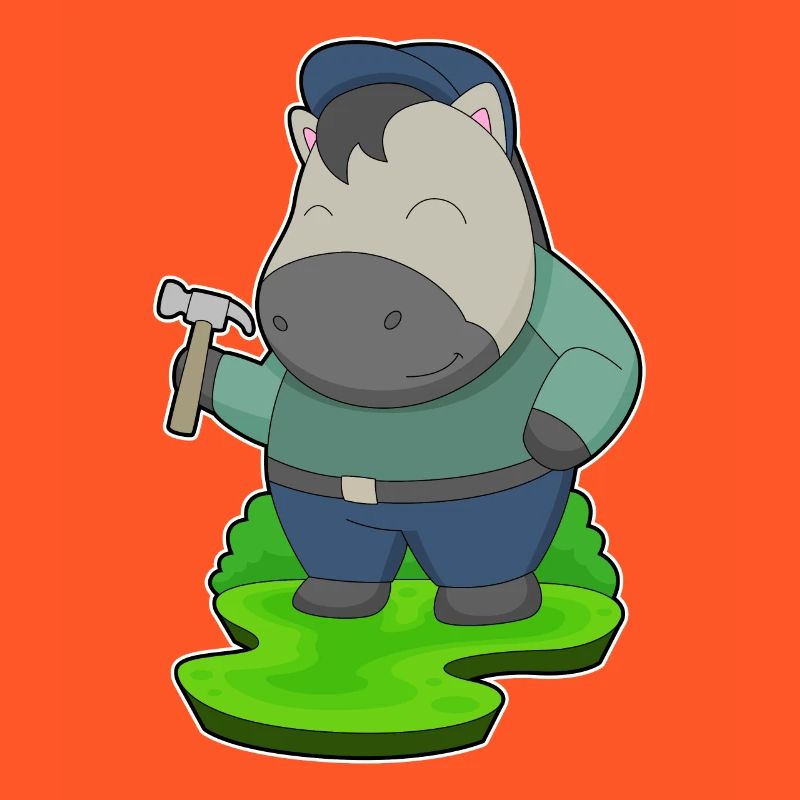 Pferd Handwerker Hammer