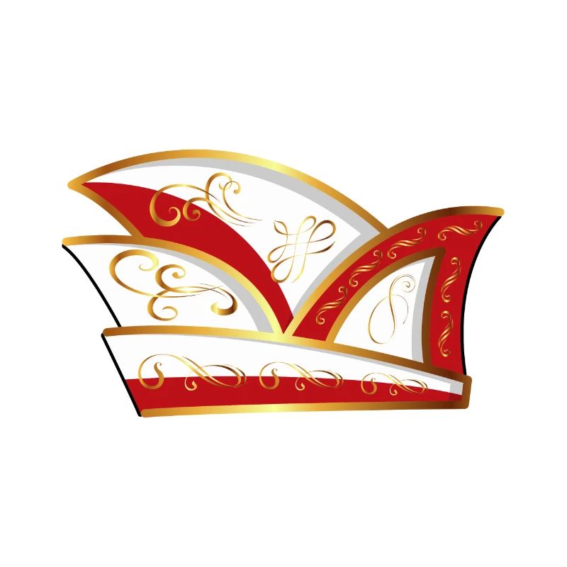 CASQUETTE DE COMITÉ CASQUETTE ROUGE BLANC CARNAVAL
