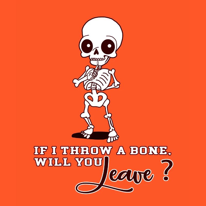 If I Throw a Bone Tshirt Hingucker 💀 Geschenkidee