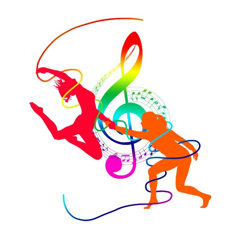 Colorful choreography with notes Gift idea