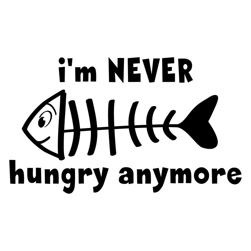 Ich bin nie oder nicht mehr hungrig. Fisch sketelt
