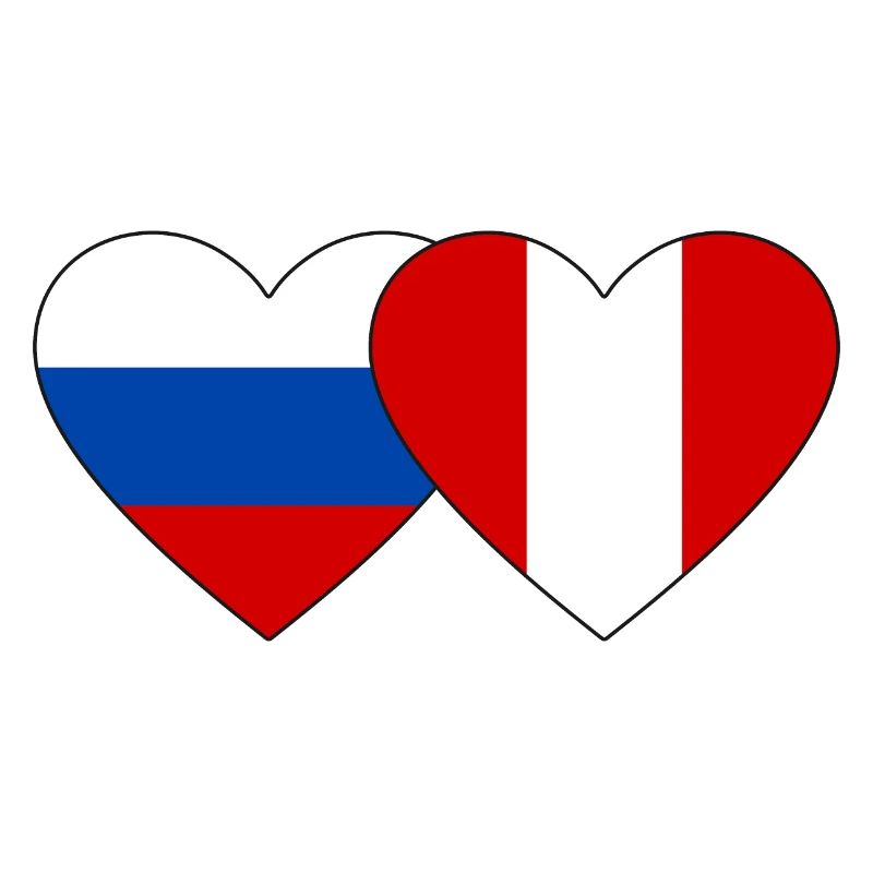 Russie Pérou Drapeau du Cœur