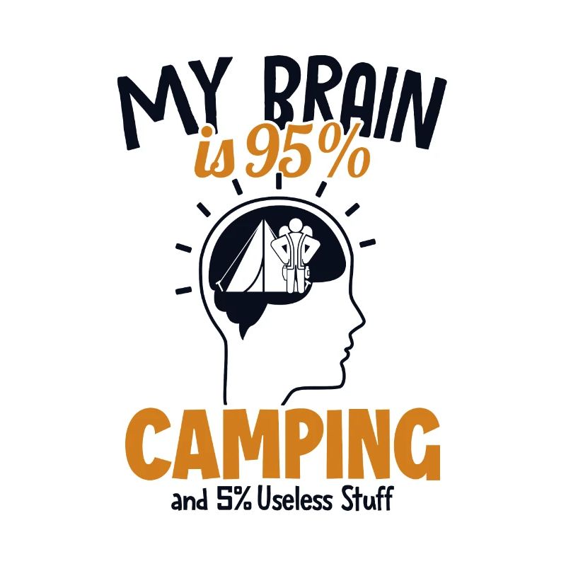 My Brain is 95% Camping Campingplatz Zelten