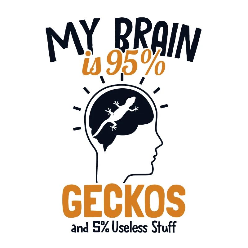 My Brain is 95% Geckos Lizard Gekkota Crested