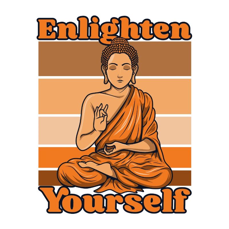 Enlighten Yourself Buddhist Statue Symbol Priest