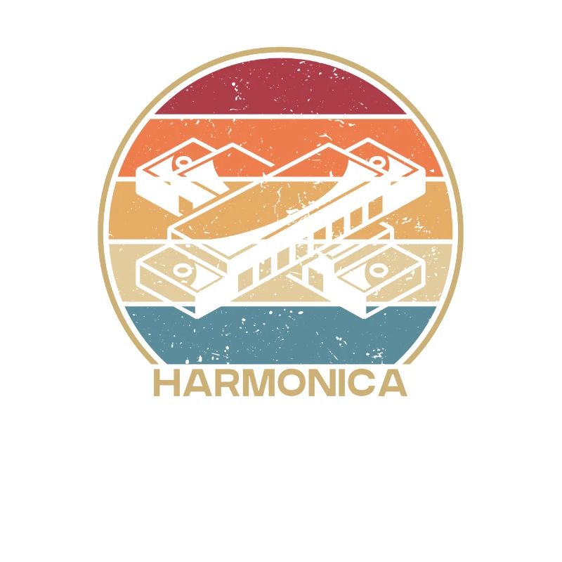 Bouche Rétro Harpe Harmoniste Harmoniciste Harmonica