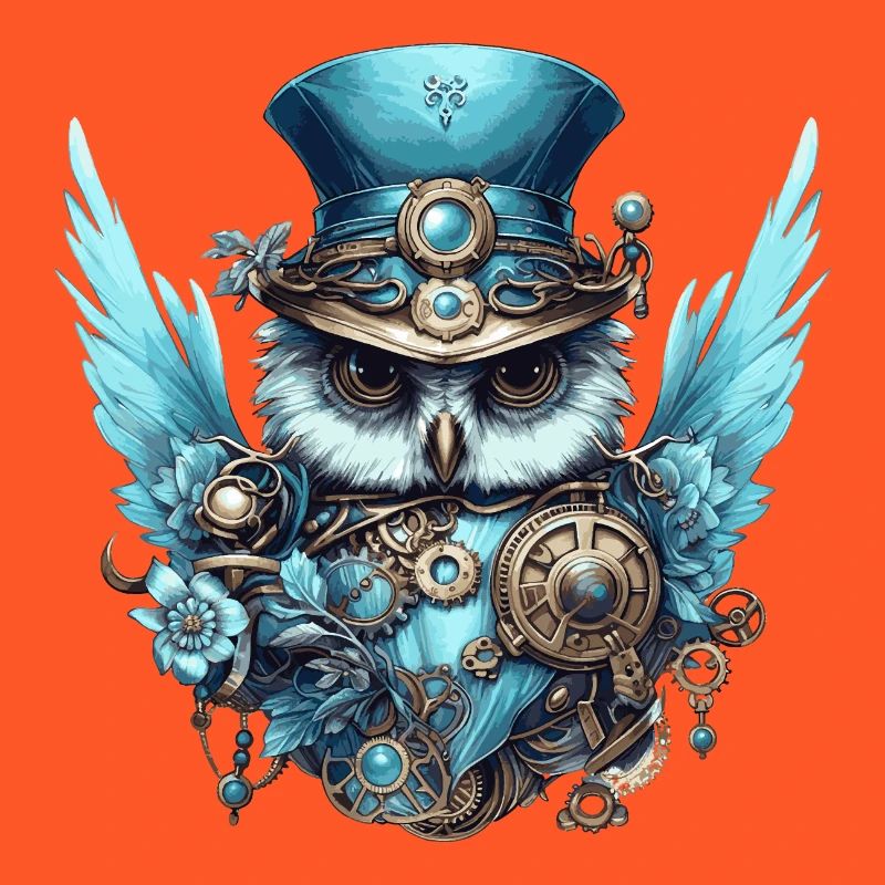 Coole Steampunk Eule