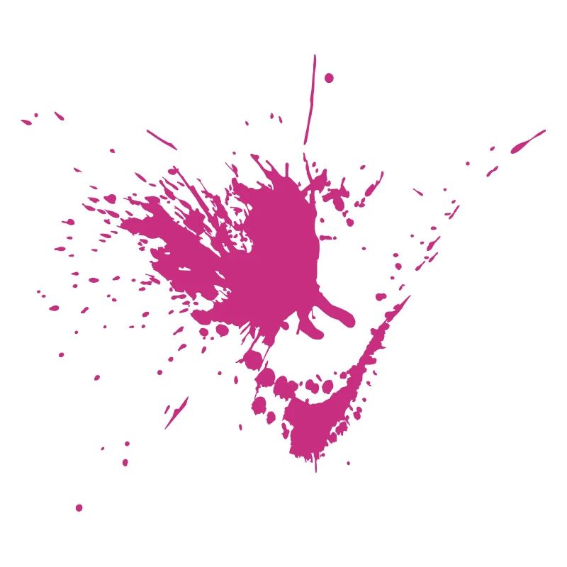 Farbklecks mit Spritzern