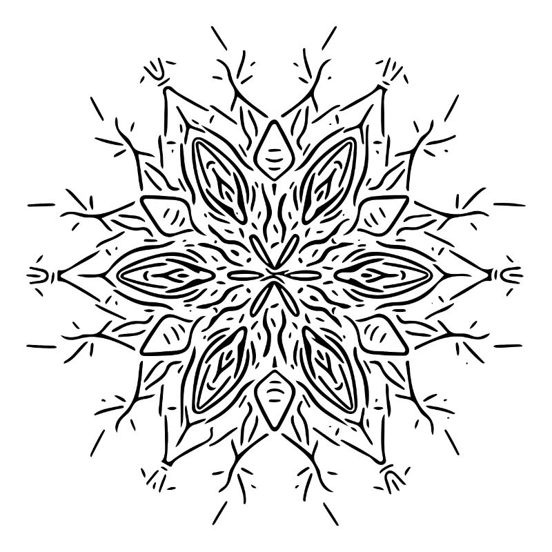 Mandala Flower Lines Shape Pattern
