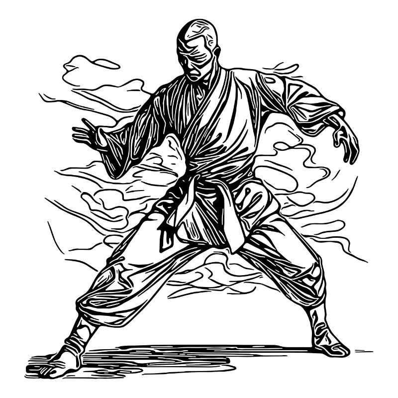 Karaté Master Dojo Style de tatouage