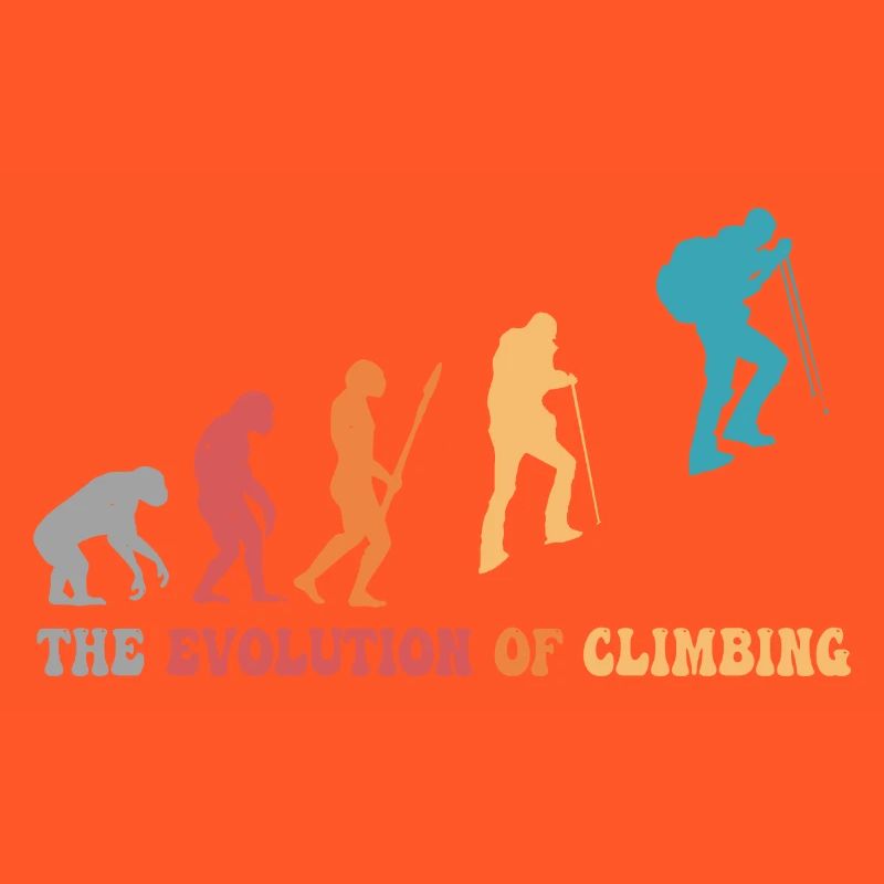 Klettern Evolution des Kletterns Bergsteiger-Humor