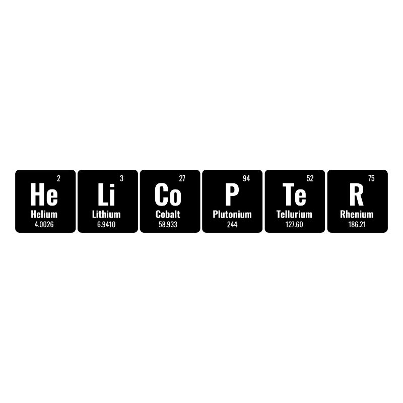 Periodisches System der Elemente Hubschrauberpilot Chop