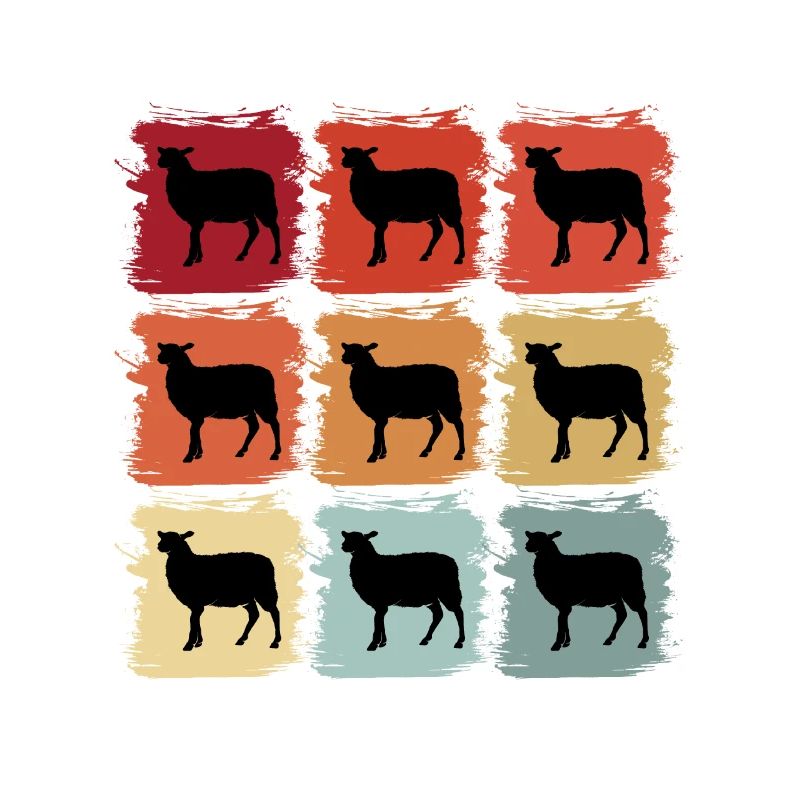 Retro Pop Art Sheep Animal Gift Idea