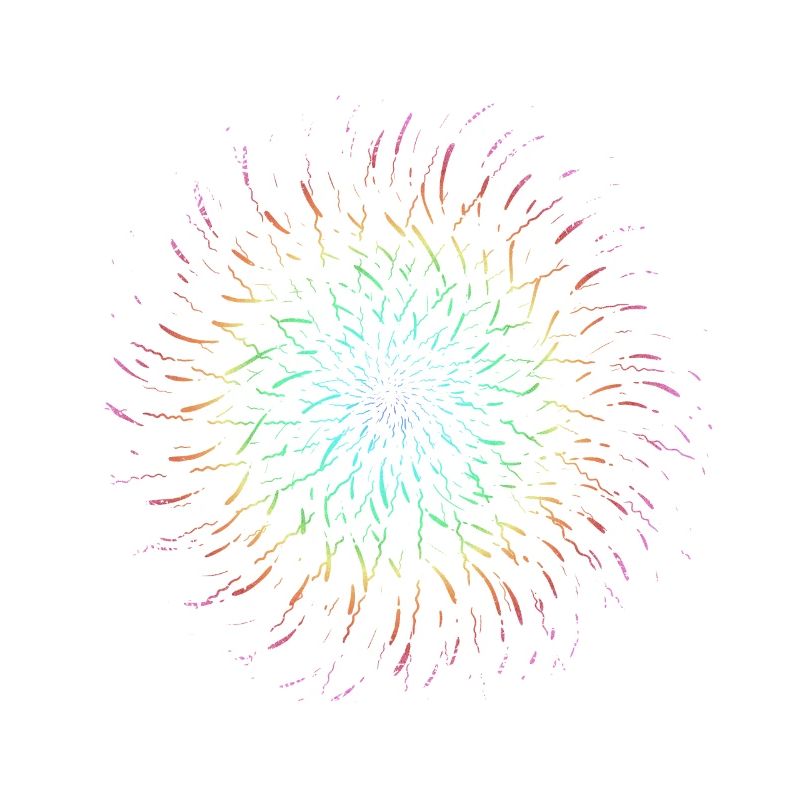 Psychedelisch Regenbogen Strahlen Sonne