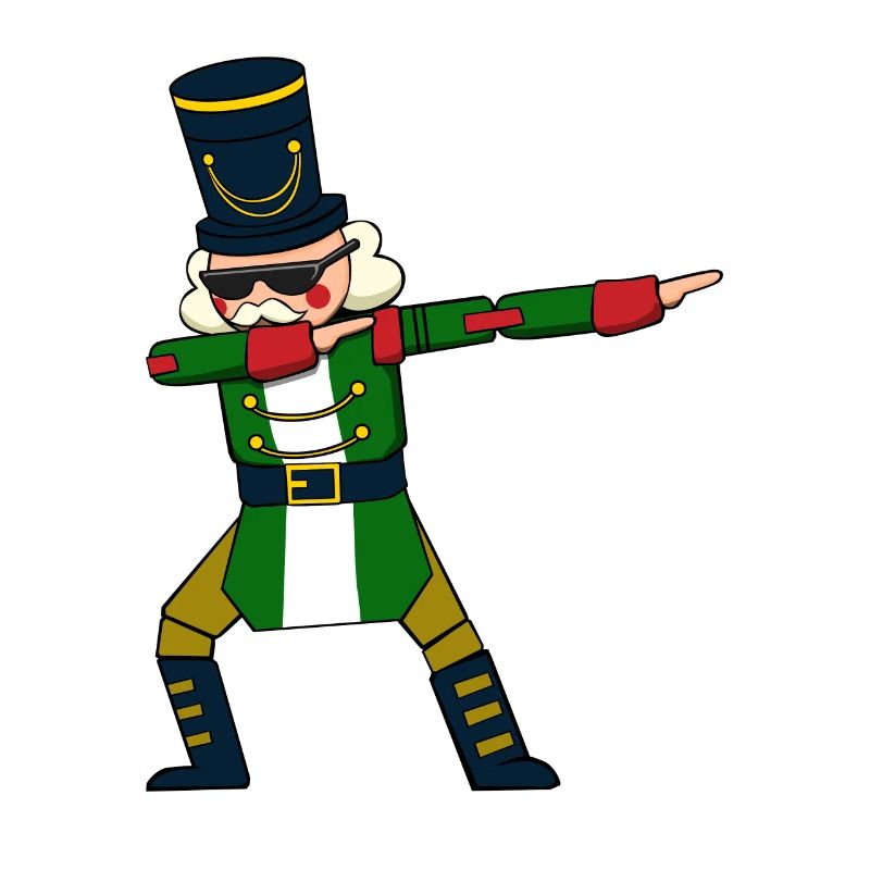 Dabbing Nussknacker Figur Weihnachtspullover