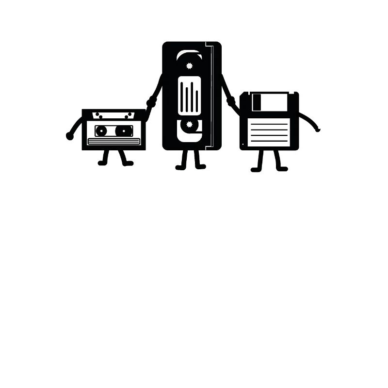 VHS cassette floppy diskette nerd geek gift