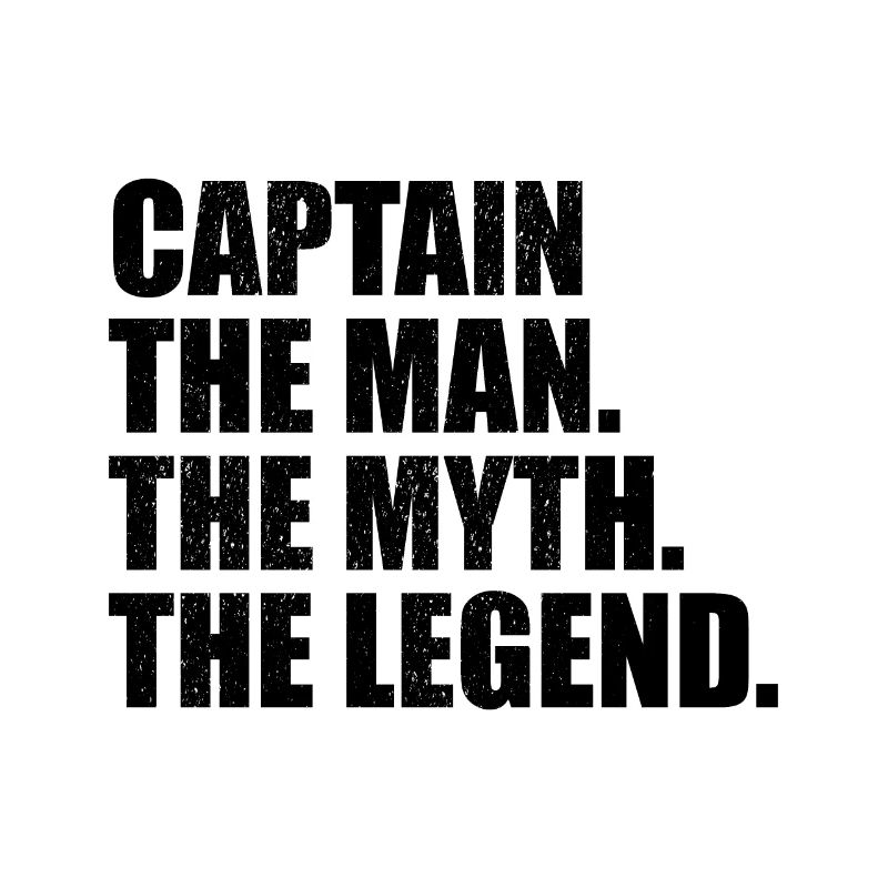 Captain Man Myth Legend distressed