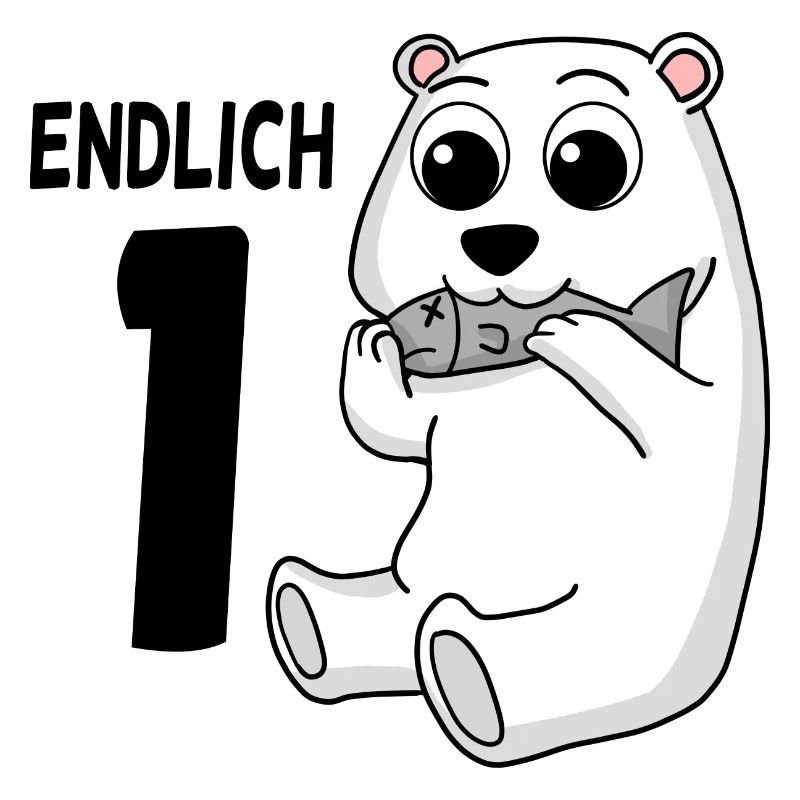 1 Geburtstag Eisbär Polarbär Bär Geschenk