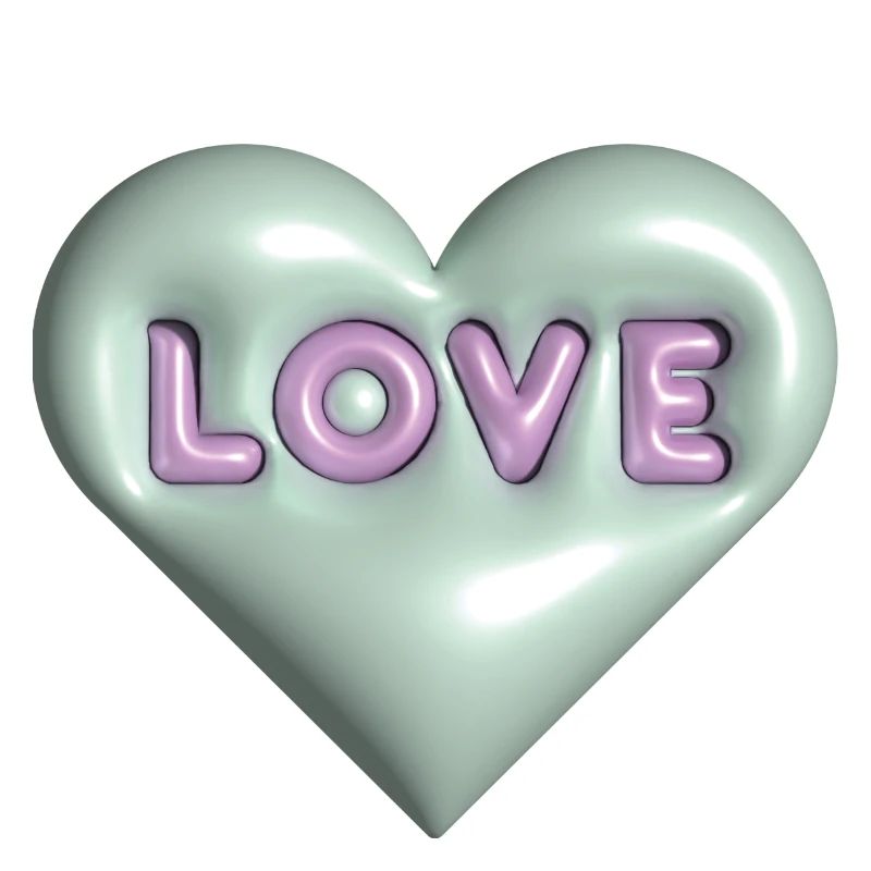 Love 3D bubble