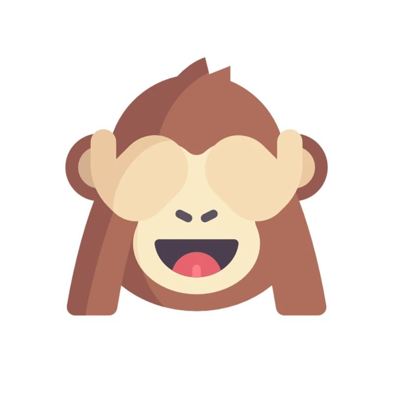 émoticône de singe mignon
