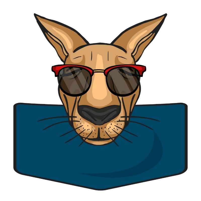 Kangaroo in a pocket - Känguru in einer Tasche
