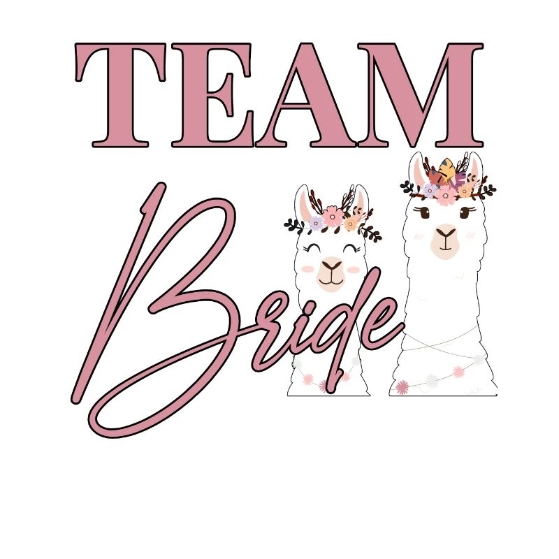 Team Bride Bride Alpaca Lama JGA Wedding