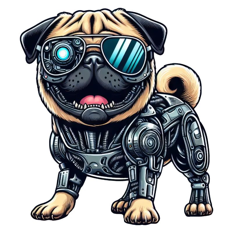 Mops Cyborg - Bionischer Roboter Hund