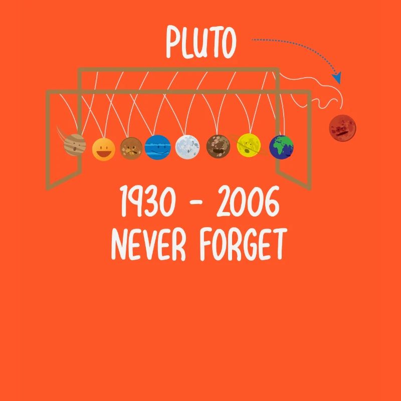 Never Forget RIP Pluto Planet Space Gift
