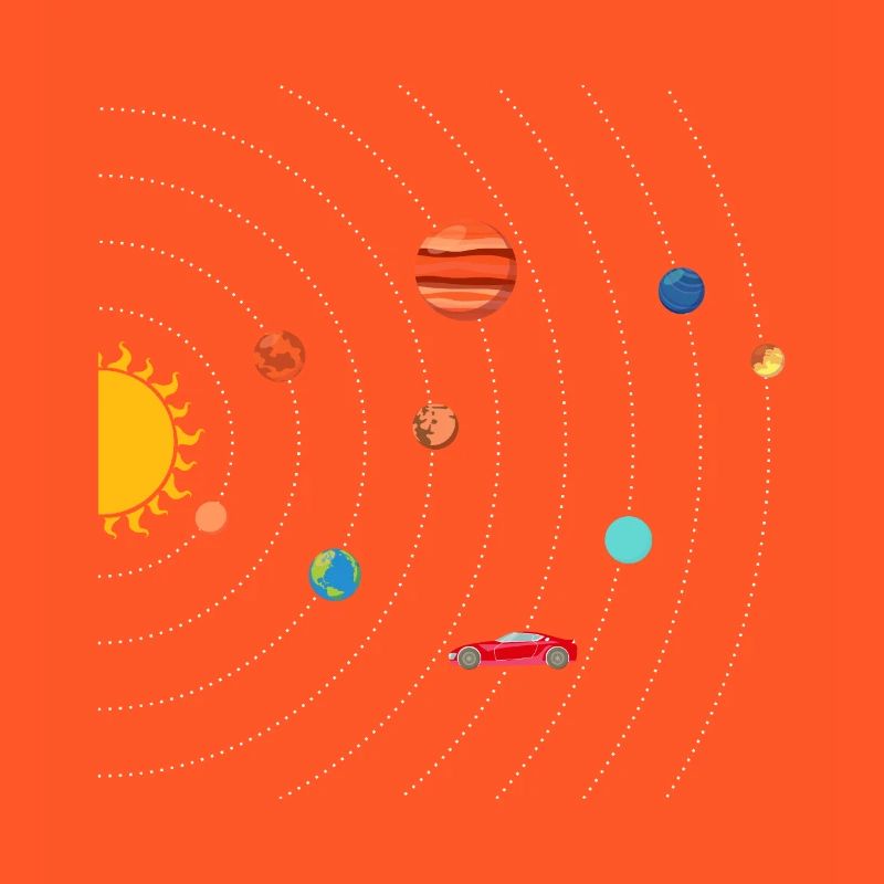 Tesla dans Space Solar System SpaceX