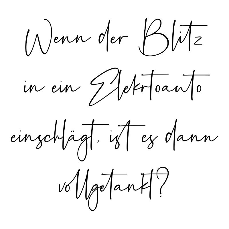 Wenn der Blitz in ein E Auto einschlägt getankt