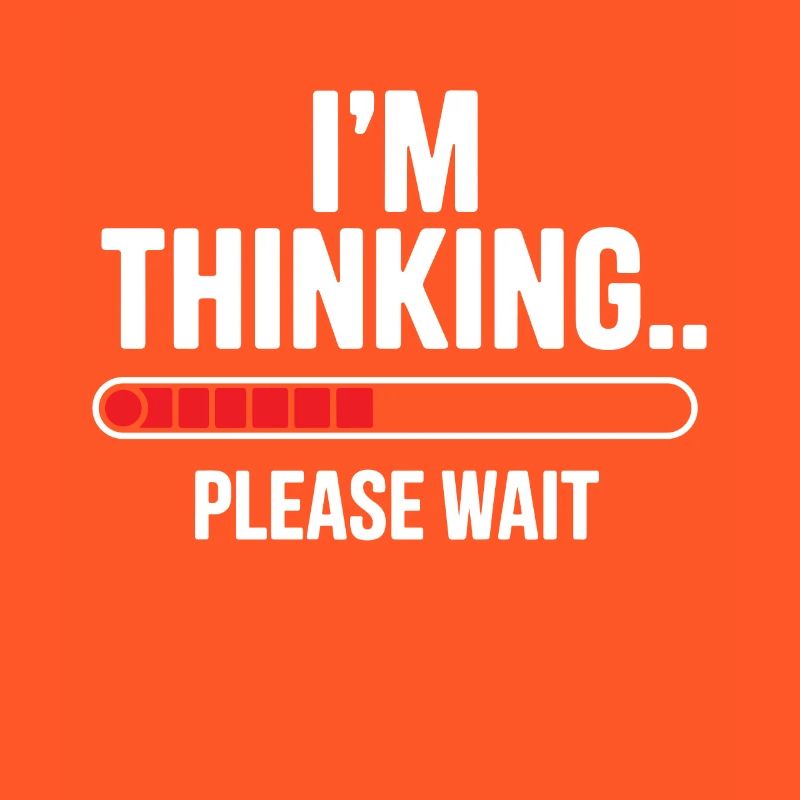 I'm thinking please wait funny nerd loading brain