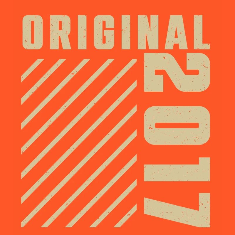Original 2017 Authentic 2017 Vintage Bursdag