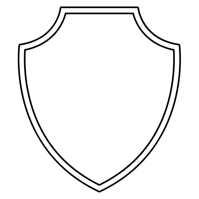 Coat of arms shield empty