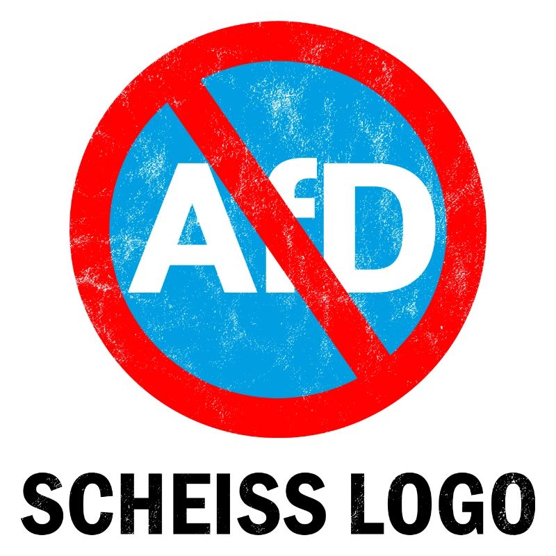 ANTI AFD STICKER, SCHEISS LOGO