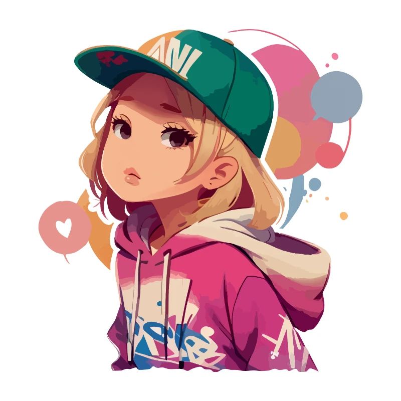 Blondes Mädchen im Kapuzenpullover