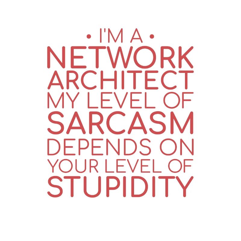 "Network Architect Sarcasm | Netzwerk"