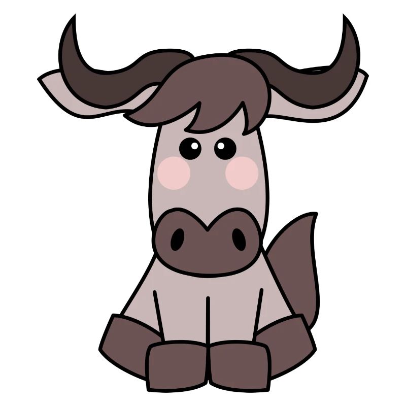 Kawaii Gnu / Wildebeest