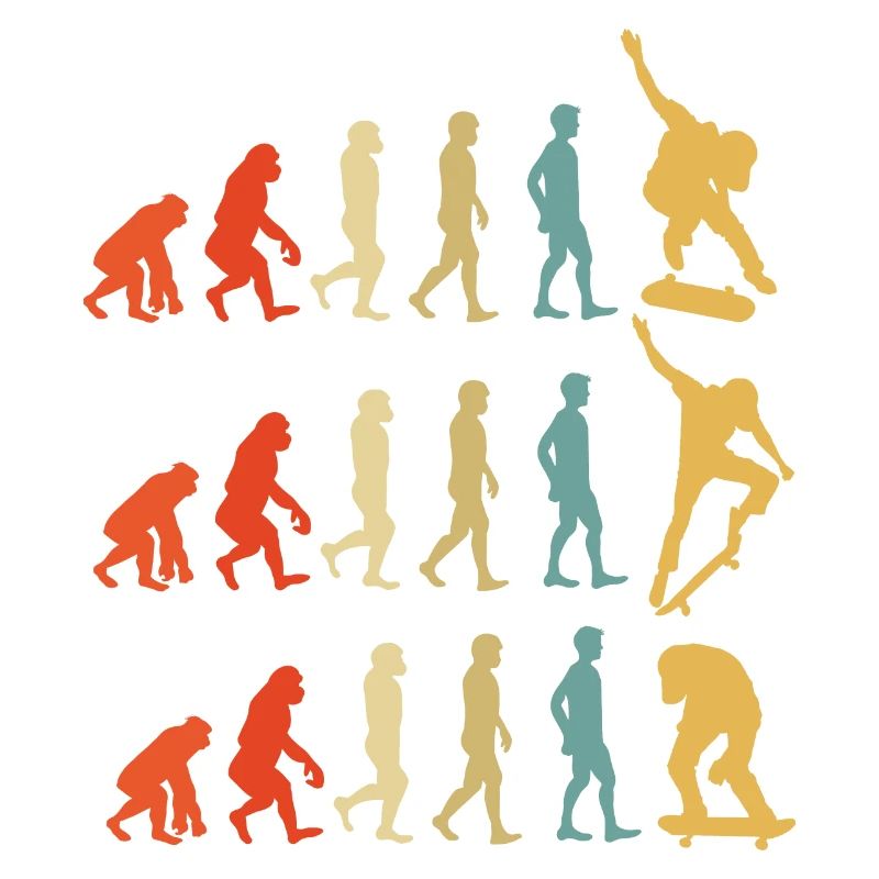 Skateboard Evolution Geschenk