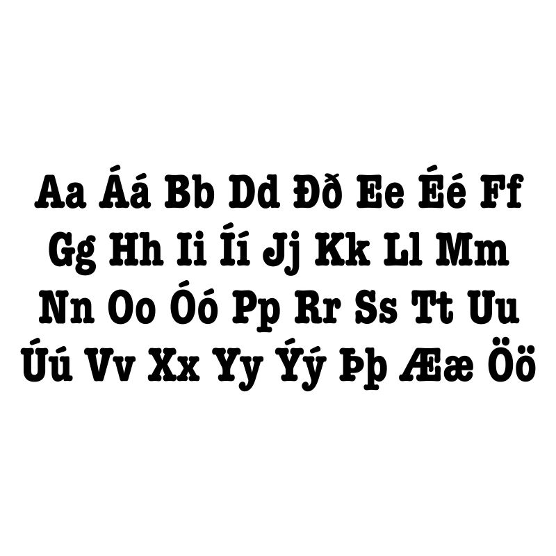 Icelandic Alphabet [Íslenska Stafrófið]