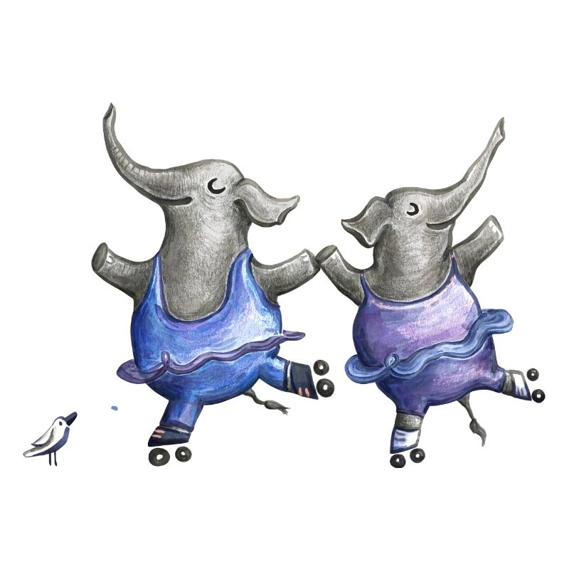 Roller skate elephant dance