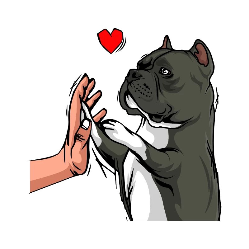 American Bully Liebe Hunde Mama