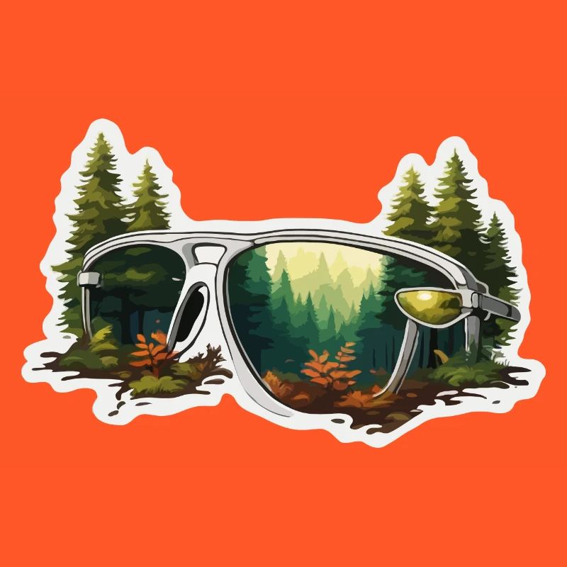 Sunglasses / Reflection / Forest / Reflection