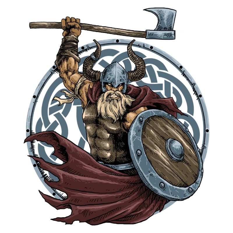Viking warrior ax beard