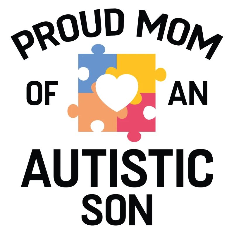 Stolze Mutter eines autistischen Sohnes