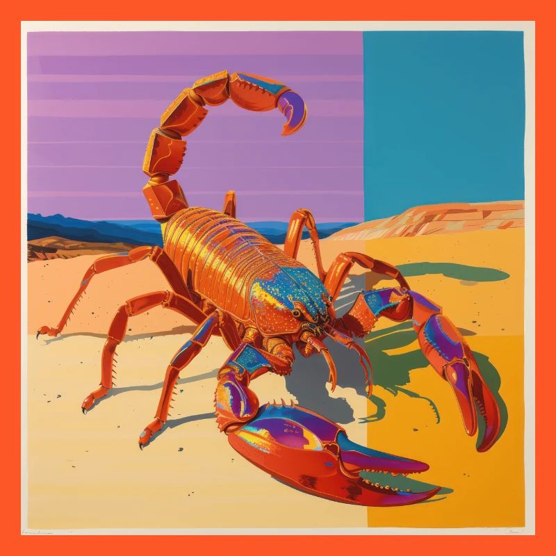 scorpion, bunt, tier, geschenk, geschenkidee
