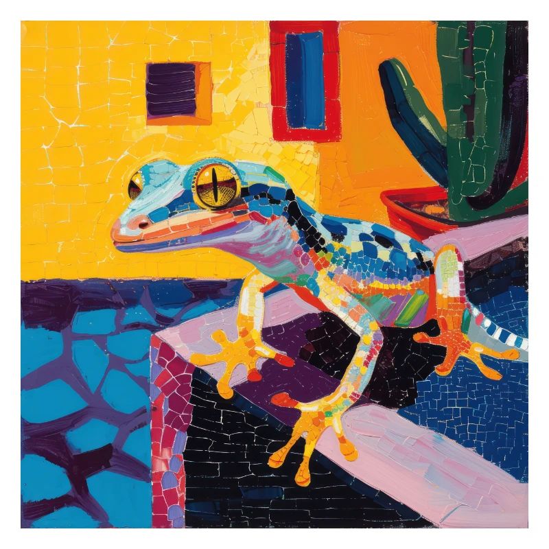 gecko, echsen, bunt, tier, geschenk, geschenkidee