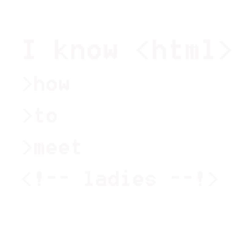 Je sais html geek ringard